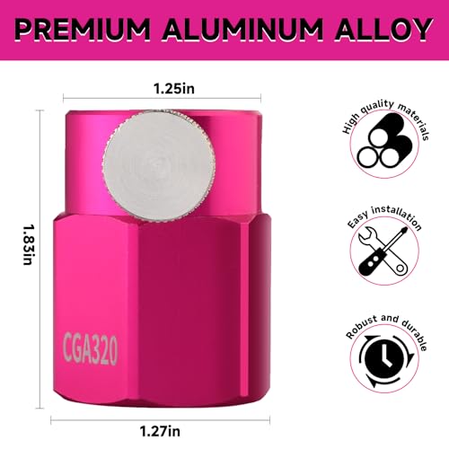 CO2 Refill Adapter for Quick Connect Soda Maker, CGA320 Tank Connector Kit