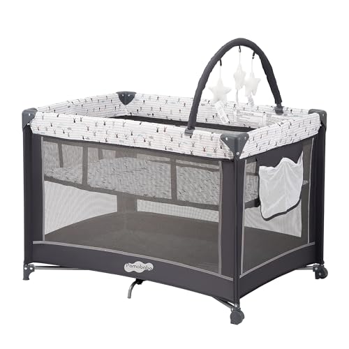 Portable Baby Playard with Removable Bassinet and Travel Bag