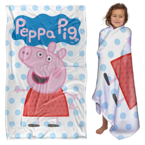 LOGOVISION Peppa Pig Silky Touch Blanket 36" x 58" - Officially Licensed