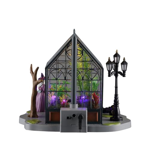 Agatha's Greenhouse Lighted Halloween Village Table Accent