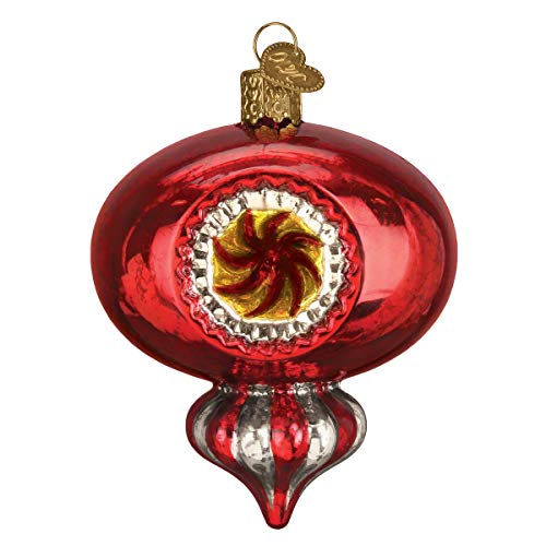 Old World Christmas Red Peppermint Glass Ornament - Handcrafted Holiday Tree Decoration