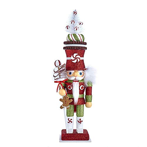 13.5-Inch Candy Soldier Wooden Nutcracker - Christmas Tabletop Decor