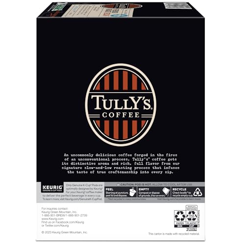 Tully's Coffee French Roast Decaf, Keurig Single-Serve K-Cup Pods, Dark Roast, 96 Count