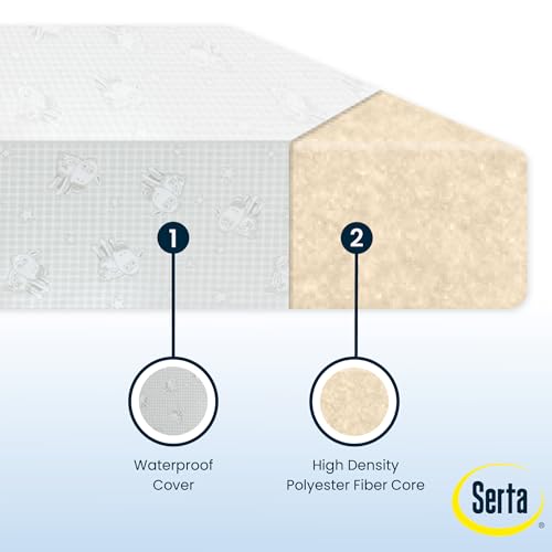 Dual-Sided Waterproof Crib and Toddler Mattress - Non-Toxic Fiber Core