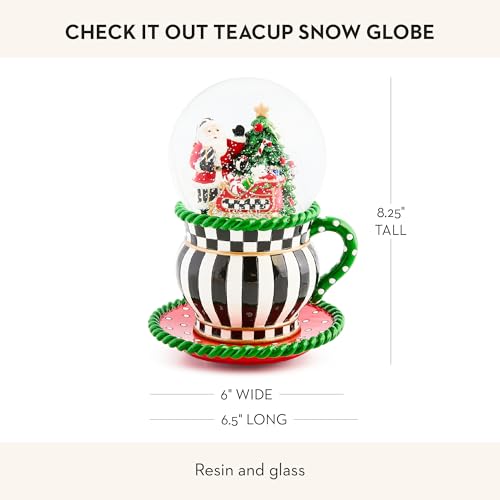 Santa Claus Teacup Musical Snow Globe - Festive Christmas Decor
