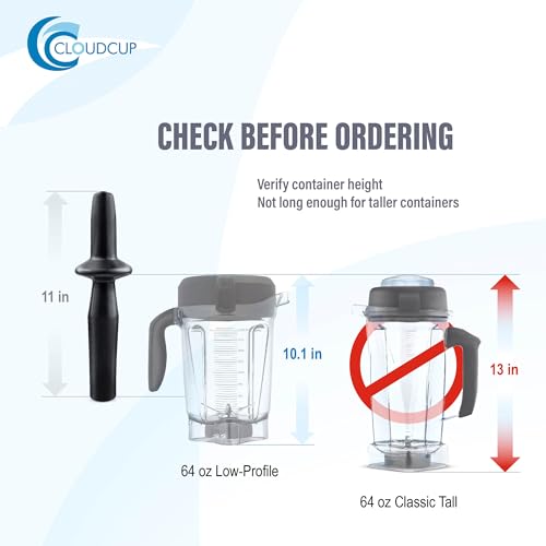 Low-Profile Blender Tamper for 40oz and 64oz Wide Containers
