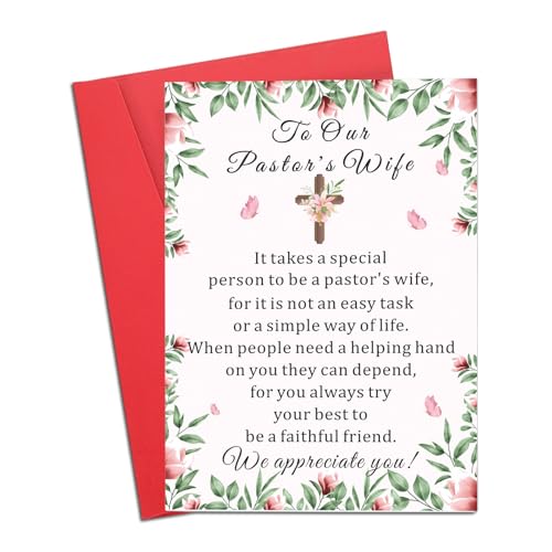 Pastors Wife Appreciation Card - Christian Thank You Greeting Card