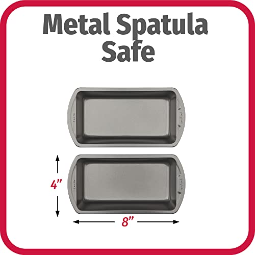 Nonstick Loaf Pan Set, 8 x 4 Inch Heavy-Duty Steel Bakeware (2-Pack)