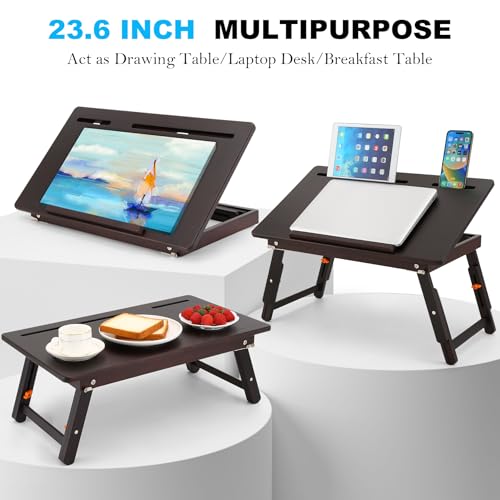 Adjustable Bamboo Drafting Desk & Foldable Drawing Table Easel
