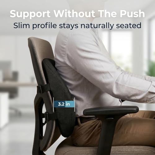 Lumbar Support Pillow for Office Chair & Car Seat - Memory Foam