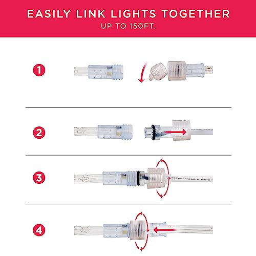 25ft Warm White LED Rope Lights - Indoor & Outdoor Accent Lighting