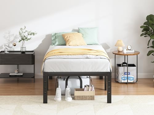 18-Inch Twin Metal Platform Bed Frame, Heavy Duty No Box Spring Needed