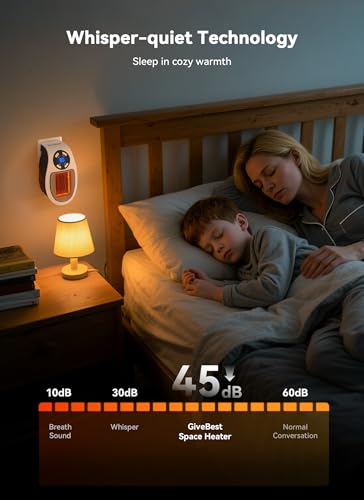 Programmable Plug-In Space Heater with LED Display and Timer