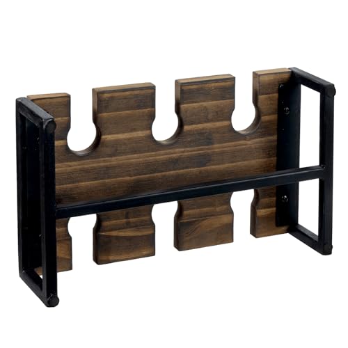 Burnt Wood Beer & Whiskey Flight Tasting Set with 6 Glasses & Tray