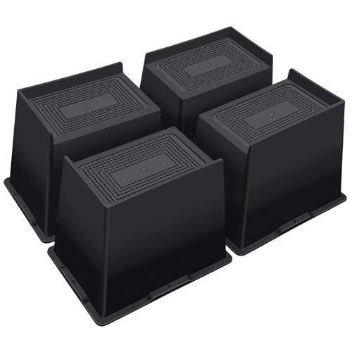 Heavy Duty 6-Inch Furniture Risers - L-Shape Bed & Couch Blocks (4 Pack)