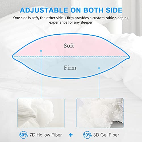 EIUE Hotel Collection Queen Bed Pillows 2 Pack - Soft Down Alternative
