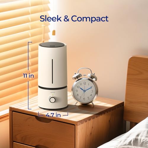 1.7L Cool Mist Humidifier for Bedroom Nightstand with Auto Shutoff