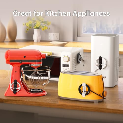 Stick-On Kitchen Appliance Cord Organizer & Cable Wrappers (6 Pack)
