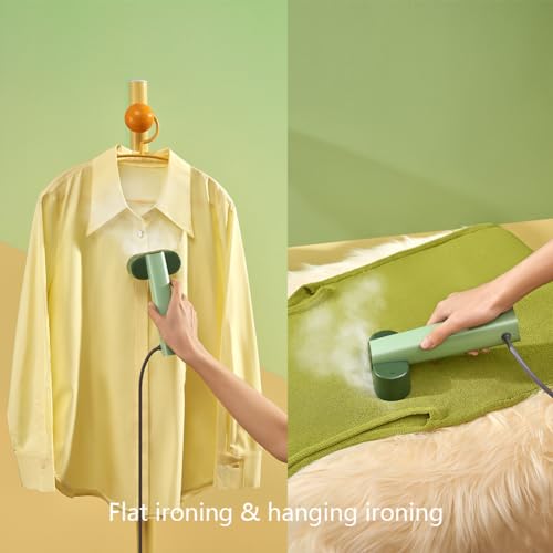 Nexdoo G6 Portable 2-in-1 Clothes Steamer & Iron, 900W Lightweight Travel Garment Steamer, Green