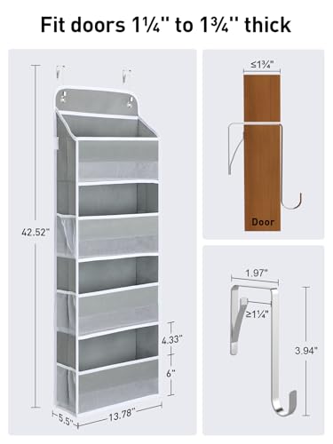 Over the Door Hanging Organizer with 10 Pockets and Sturdy Shelves