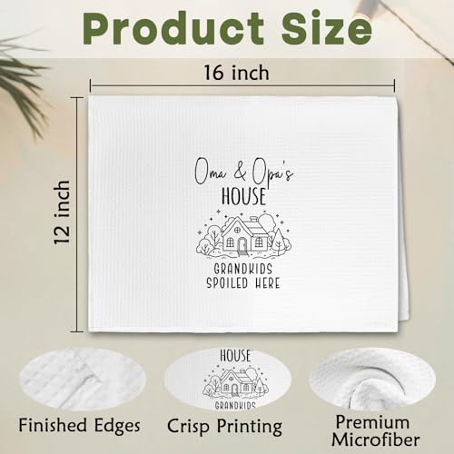 Oma Opa German Grandparents Kitchen Towels Gift Set 16x24in – Grandkids