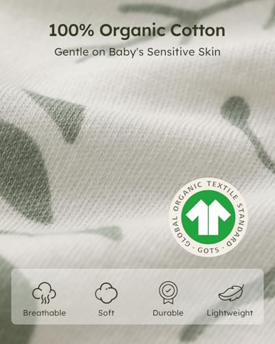 Yoofoss Organic Cotton Baby Sleep Sack 0-6 Months 3-Pack Wearable Blanket