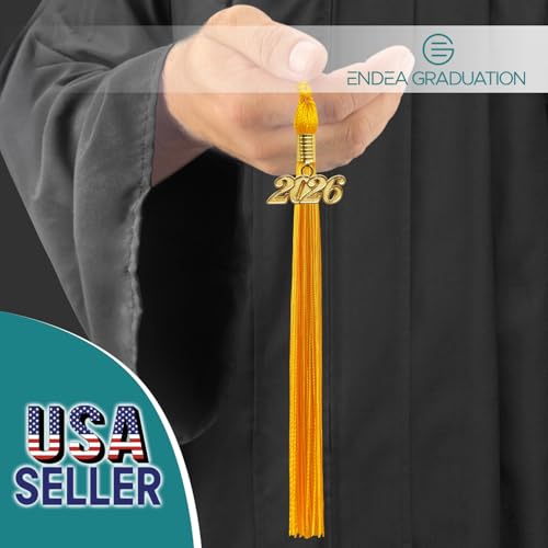 Graduation Tassel with 2026 Gold Date Drop Charm - 9-Inch Academic Keepsake