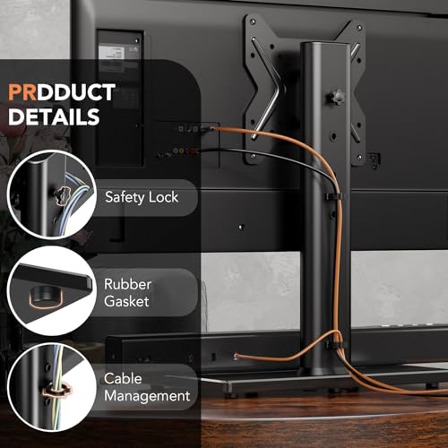Universal Swivel Tabletop TV Stand for 19-43 Inch TVs | Height Adjustable