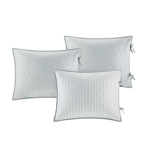 Reversible Daybed Cover Set - 6 Piece Grey Bedding with Shams & Bed Skirt