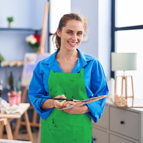 15-Pack Adjustable Adult Aprons with Pockets, Durable Unisex Kitchen Bib