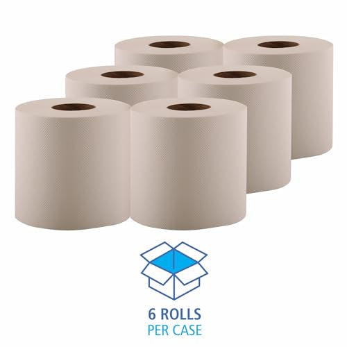 2-Ply Center-Pull Paper Hand Towels, Perforated Roll, 600 Sheets (Case of 6)