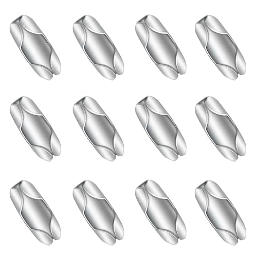 12 PCS Stainless Steel Blind Chain Connector Clips for 4.5mm Ball Chains