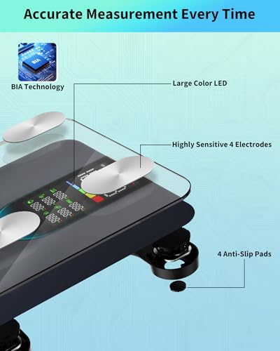 Arboleaf Smart Body Weight Scale with 14 Metrics, Bluetooth App Connectivity