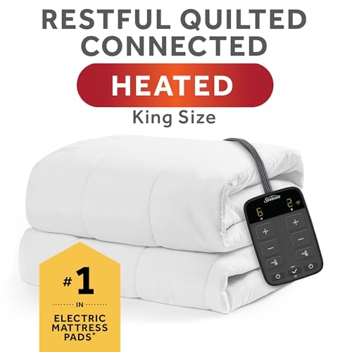Wi-Fi Connected Electric Mattress Pad with 10 Heat Settings - King Size