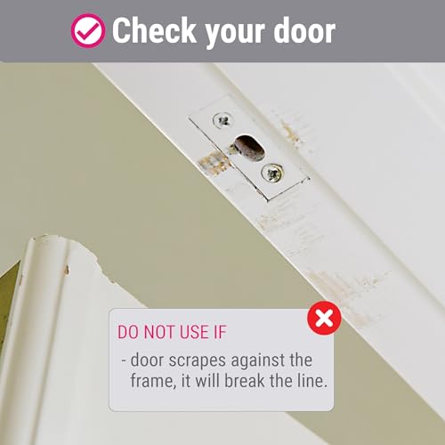Damage-Free Adjustable Wreath Hanger for Glass, Screen & Front Doors - White