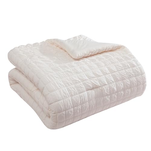 Lightweight Comforter Set with Pillow Shams - Puckered Seersucker, Full/Queen