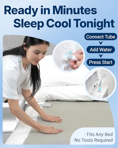 Cooling Mattress Pad for Hot Sleepers - Hydro-Powered Air1, Twin Size