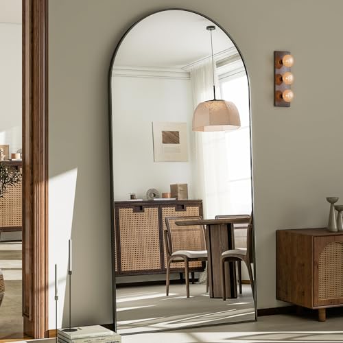 30x71 Arched Full Length Floor Mirror, Shatterproof Large Standing Mirror