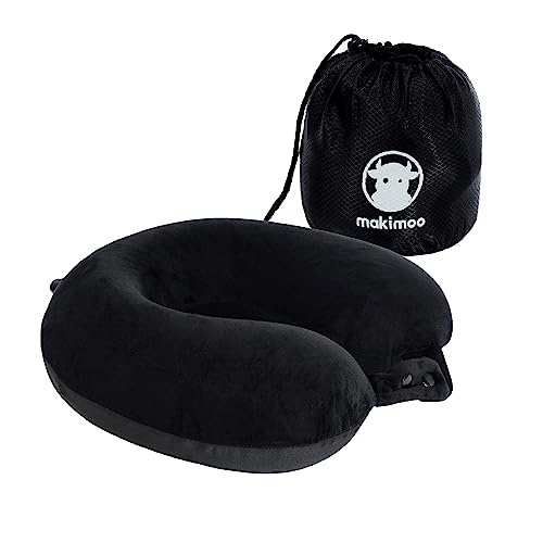 Memory Foam Travel Neck Pillow with Adjustable Support - Soft & Compact