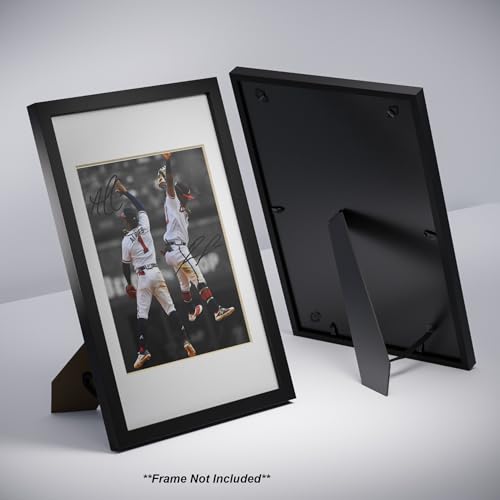 Autographed Baseball Wall Art - Ronald Acuna Jr & Ozzie Albies Signed Photo, 8x10 Inch High-Gloss Print for Home Decor