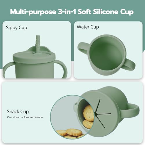 19-Piece Silicone Baby Feeding Set with Suction Plates and Utensils