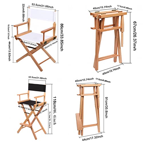 Director Chair Replacement Canvas Covers, 2-Set (4pcs) for 18-inch Chairs