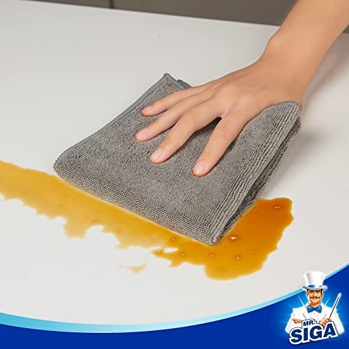 MR.SIGA Microfiber Cleaning Cloths, 12 Pack Absorbent Towels