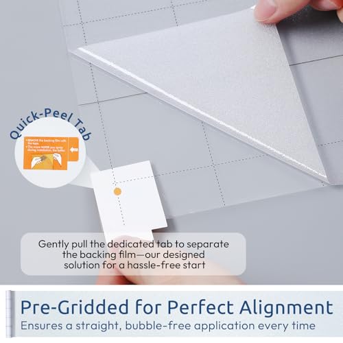Frosted Glass Window Privacy Film - No Glue, 17.5" x 78.7"