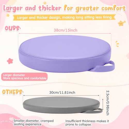 8 Pcs Round Classroom Floor Cushions for Kids, 15-Inch Flexible Seating