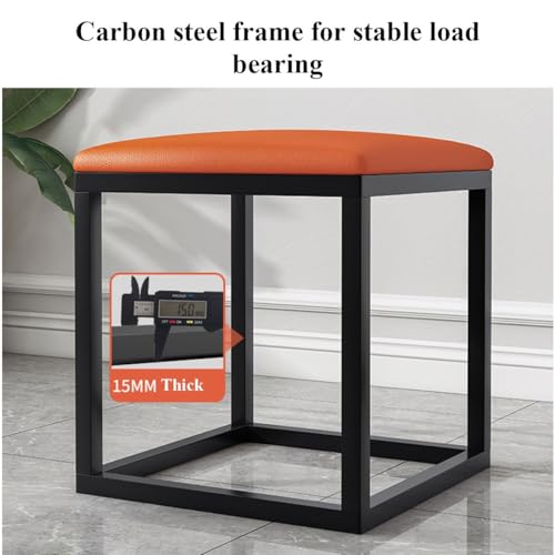 5-in-1 Nesting Cube Ottoman Stool with Swivel Casters, Faux Leather Seating