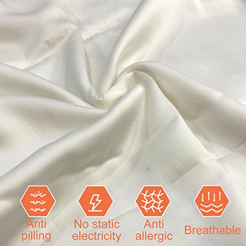 King Duvet Cover with Triple-Zip System, Soft Tencel Lyocell, 90x105 inches