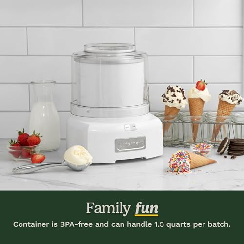 1.5 Qt Automatic Ice Cream Maker Machine for Sorbet & Frozen Yogurt
