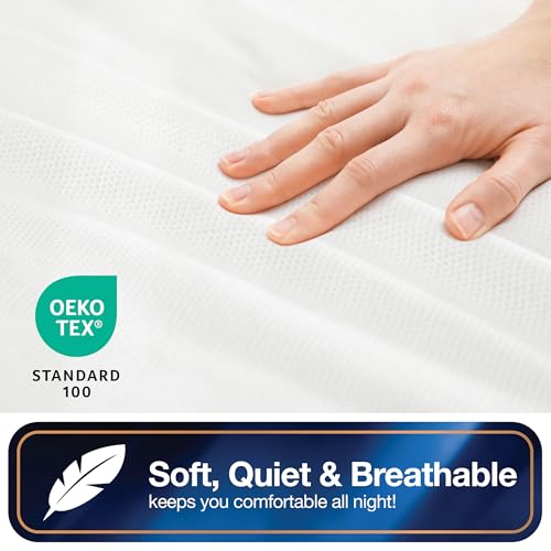 Bed Bug Blocker Zippered Mattress Protector Encasement - Full, White