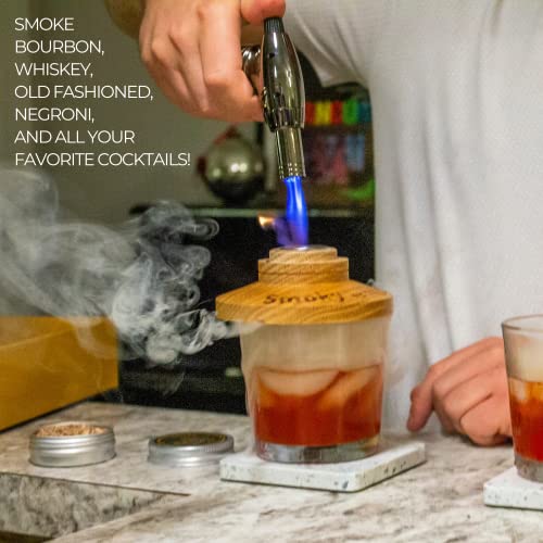 NobleSip Whiskey & Bourbon Cocktail Smoker Kit Original - Premium Oak Wood, Gift Box
